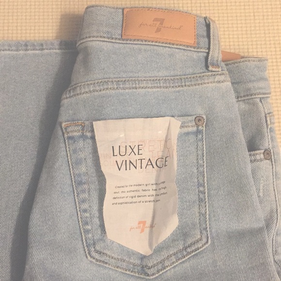 NWT 7 for all Mankind Luxe Vintage High Waist Jeans S 25 - Picture 7 of 14
